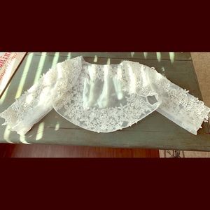 Wedding bolero, ivory lace